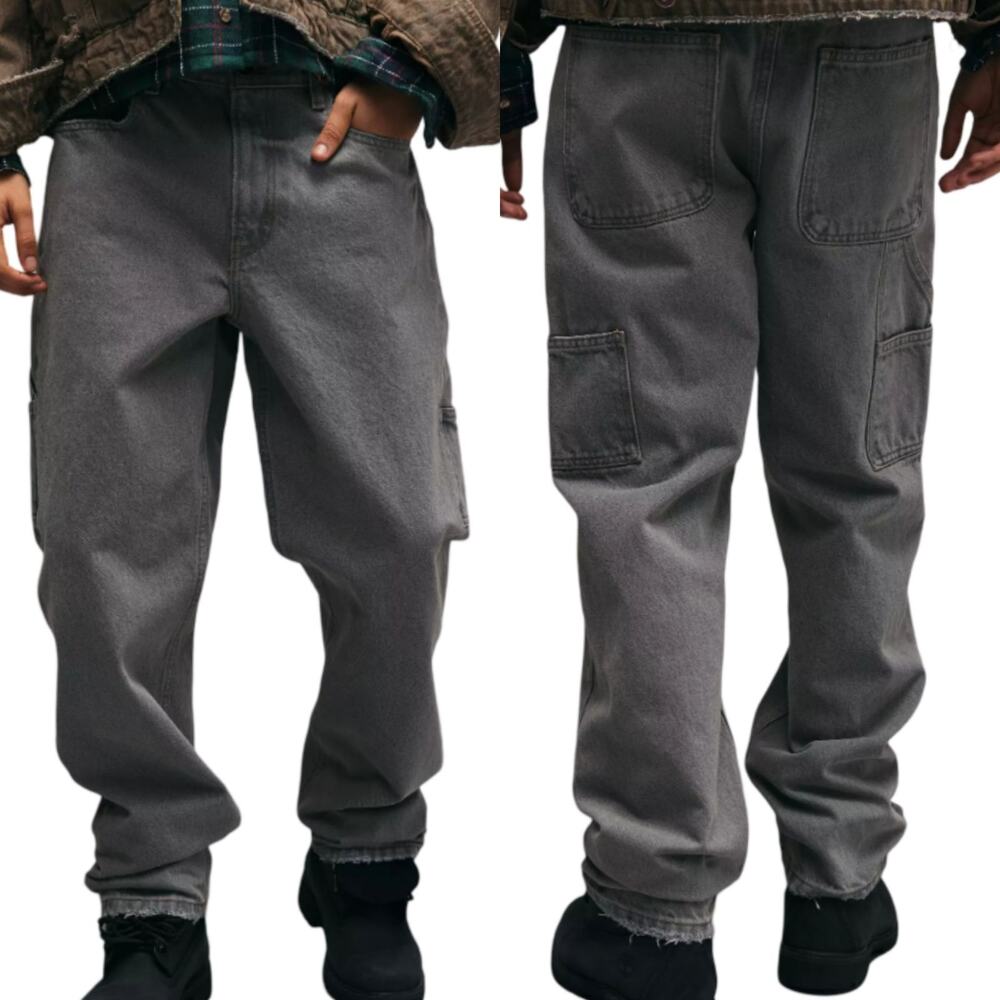 BDG 30x30 Straight Leg Utility Work Carpenter Distressed Jeans Relaxed Fit 90s